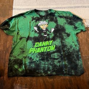 Green tie die Danny Phantom Shirt